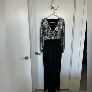 Le Chateau Black and White Jumpsuit